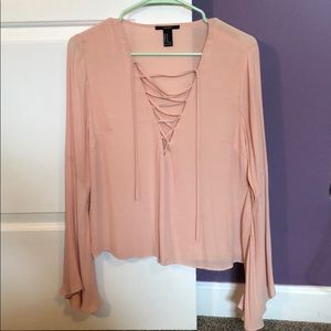 Forever 21 lace up shirt